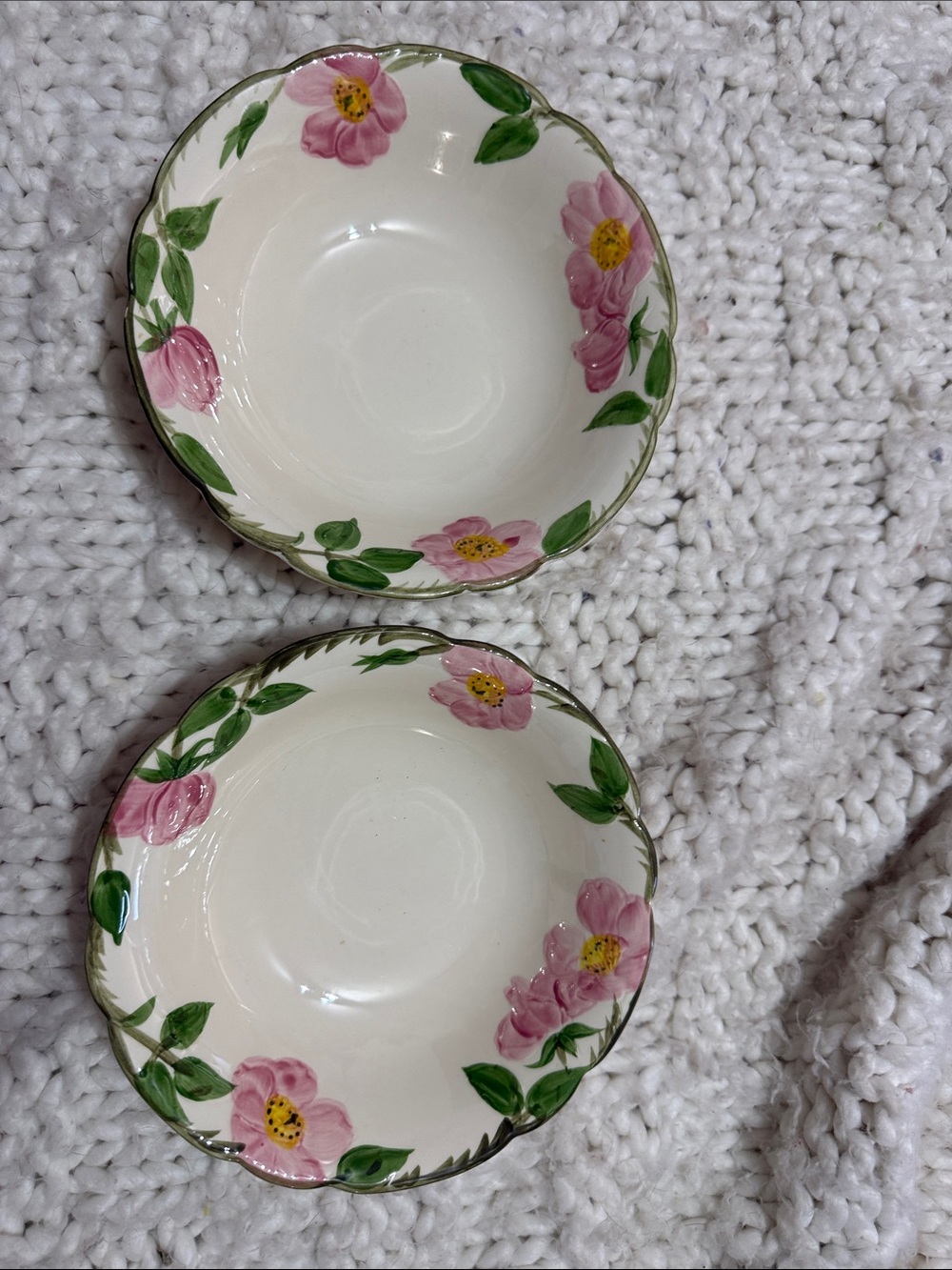 Set of 2 Serving Bowls FRANCISCAN DESERT ROSE USA 8”
